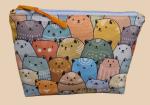 Kosmetiktasche Täschchen wasserabweisend bunte Katzen